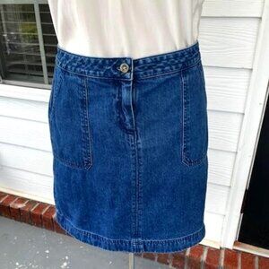 BODEN Midi Denim Jean Skirt Women's 6R Blue Casual